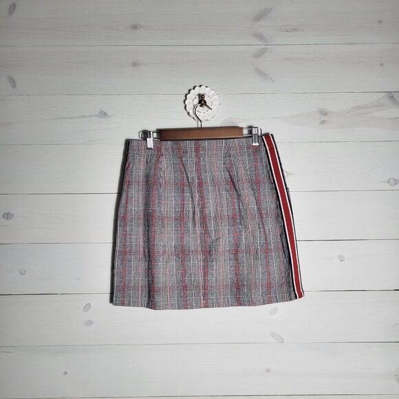 Hollister Plaid Mini Skirt Track Side Stripe Preppy Sporty. - Picture 3 of 5